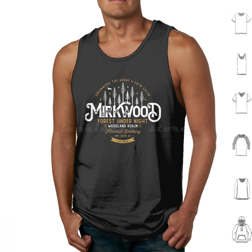 Outdoor Adventure Vest - Mirkwood , Forest Under Night ,