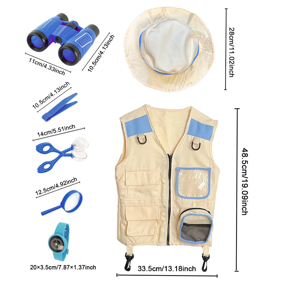 7-piece set of children's outd - Outdoor Adventure Vest recension och pris
